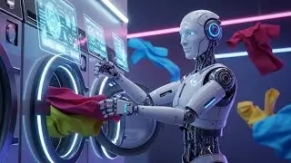 Robots Revolutionize Laundry Day with Folding and Packing in 2075