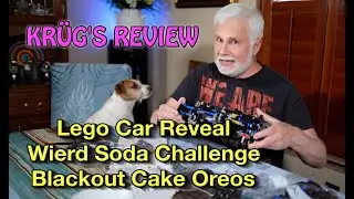 Kr&uuml;g's Review -  Lego Car Reveal, Wierd Soda Challenge and Blackout Cake Oreos!
