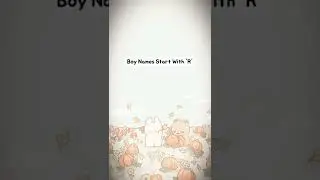 Boy Names Start With 'R' | #shorts