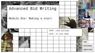 Advanced bidwriting: module 1