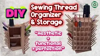 &ldquo;DIY Rotating Sewing Thread Organizer from Recycled Paper | Stylish & Practical!&rdquo;