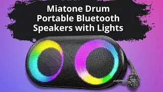 Miatone Drum Portable Bluetooth Speakers with Lights