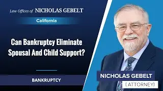 Can Bankruptcy Eliminate Spousal And Child Support? | Nicholas Gebelt - California - Bankruptcy