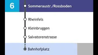 Stadtbus Chur Ansagen - 6 Bahnhofplatz – City West – Kleinbruggen – Bahnhofplatz