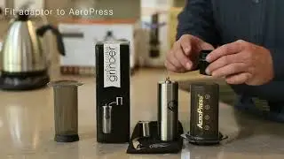 Компактная ручная кофемолка Rhino Coffee Gear с адаптером под Аэропресс