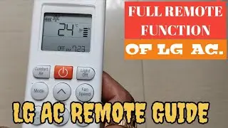 LG AC REMOTE FUNCTION I LG AC REMOTE CONTROL MANUAL I LG AC REMOTE SETTING.