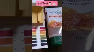 Biotique honey face wash ph test #shorts