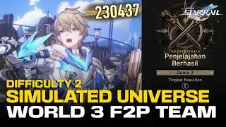 Meledak PARAH! Simulated Universe World 3 Difficulty 2 | Team & Build | Honkai Star Rail