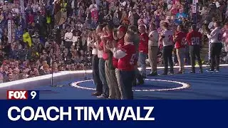 Tim Walz's former football players support governor at DNC