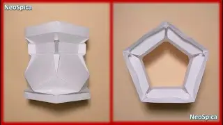 3 - Paper Folding Tower / Central Fold Outside: Single Level of Flat Pentagonal Faces