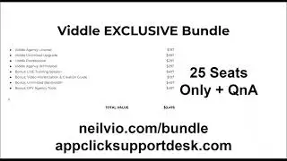VIDDLE VIP VIDEO BUNDLE PT 5 | Limited 50% OFF Time Offer | TOTAL PACKAGE OF ALL OF THE PRODUCTS
