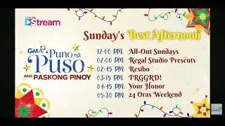 GMA Kapuso Stream - Sunday's Best Afternoon Schedules (2025-2026)
