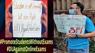 DU students stage protest against OBE! Demanding Promote Students Without Exams!
