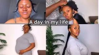 GETTING READY TO PUSH PT 1, getting my hair done for delivery.