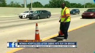Woman in critical condition after piece of metal crashes through windshield on I-275
