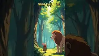 Lion & mouse story #flute #lion #lionandrat #insiderise #animation #animals #hindistories #cartoon
