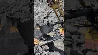 Rock excavation on Iron Ore Pit #mining #miningequipment #viralvideo #shortsvideo #excavator