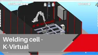 Kawasaki Robotics: Welding cell &ndash; Kawasaki BA006L - simulation K-Virtual