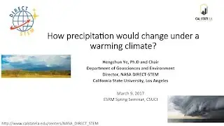 Precipitation change under a warmer climate