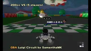 Mario Kart Wii Deluxe - online race on GBA Luigi Circuit (5 players)