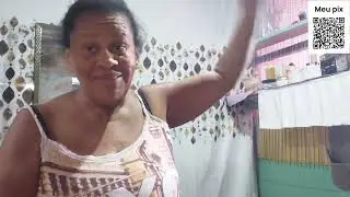 Colocando a cama para mim e minha neta dormir