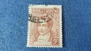REPUBLICA ARGENTINA Old Postage Stamp MARIANO MORENO 5c