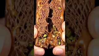 This Dubai Chocolate Is Trapped Inside a Caramel Web. #chocolate #asmr #statisfying #foodasmr