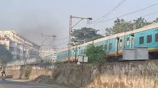 Humming Twin WDP4D led 9000 HP 19668 Palace Queen express curves towards Shivajinagar 