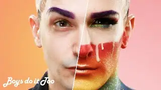 PRIDE RAINBOW MAKEUP TUTORIAL by YOAN PEREZ 🌈 | Boys Do It Too |