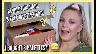 REVOLUTION HAUL & FREE MYSTERY BAG!... I BOUGHT 5 PALETTES 😳