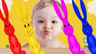 Bad Baby Crying And Learn Colors With Rabbit Laugh Cute School Bus Twirly Tops For Kid