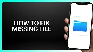 How To Fix “Missing File” In iPhone Files App ! Tutorial
