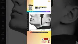 CANVAPLAY | TORN FACE PAPER EFFECT IN CANVA #shorts #tiktok #fyp #foryou #canva #canvatutorial