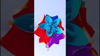 Paper Flower Ball Decoration 🌺 | Simple Paper Craft ✨ #shorts  #art  #shortsfeed #paperart