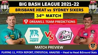 HEA vs SIX 34th BBL Match Prediction in Tamil | HEA vs SIX Dream11 Prediction | BBL 2021 |