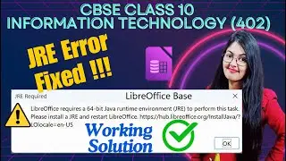 How to Install JRE  in LibreOffice Base | Fix JRE Error | Install JRE in LibreOffice Base