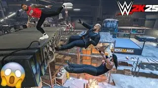 Jey Uso Attacks Talla Tonga and Solo Sikoa at Backstage - WWE 2K25 Gameplay