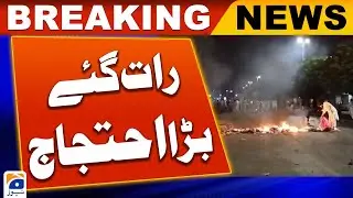 Breaking News - Big protest against the customs action on Tariq Road | Geo News