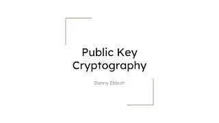 Public Key Cryptography and Digital Signatures (SN)