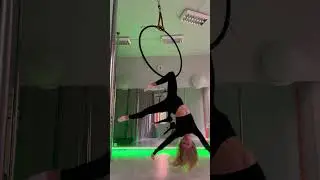 Roll from split on Aerial Hoop - Aerial hoop tricks