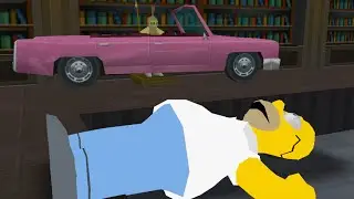 The Simpsons Hit & Run - Car Drives His Homer
