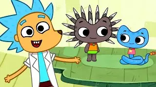 The Changinator - 🐱 Kit Turns Into a Porcupine 👀! - Animation For kids - Kit^n^Kate