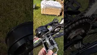 ebike double crank mechanism  MID drive diy #cycling #mtb #ebikestyle #mtbreview