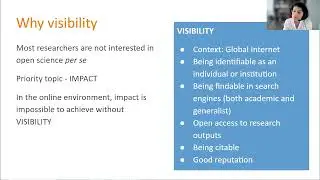 Strategies to boost the visibility of researchers, institutions, research outputs and activities