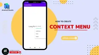 Context Menu in Android Studio || Android Alians in Hindi.  #java  #androidstudio