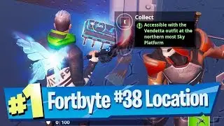 Fortnite Fortbyte #38 Location   Accessible with the Vendetta outfit at Northern most Sky Platform