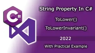 ToLower() & ToLowerInvariant() Method With Practical Example In Detail Explanation In C# In Hindi