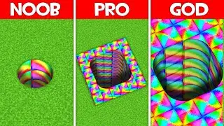 Minecraft Battle: RAINBOW TUNNEL BUILD CHALLENGE - NOOB vs PRO vs HACKER vs GOD in Minecraft!