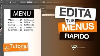 EDITAR MENUS RAPIDOS SIN DISTORCIONAR EL TEXTO EN ILLUSTRATOR @HundsvartJarva
