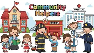 Community Helpers 👩&zwj;🏫👩&zwj;🚒 | Fun Learning Jobs & Helpers Song for Kids | Happy Tales & Tunes